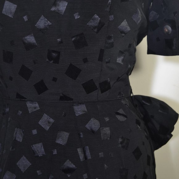 1950s Paul Sachs Dress w Silk Overskirt